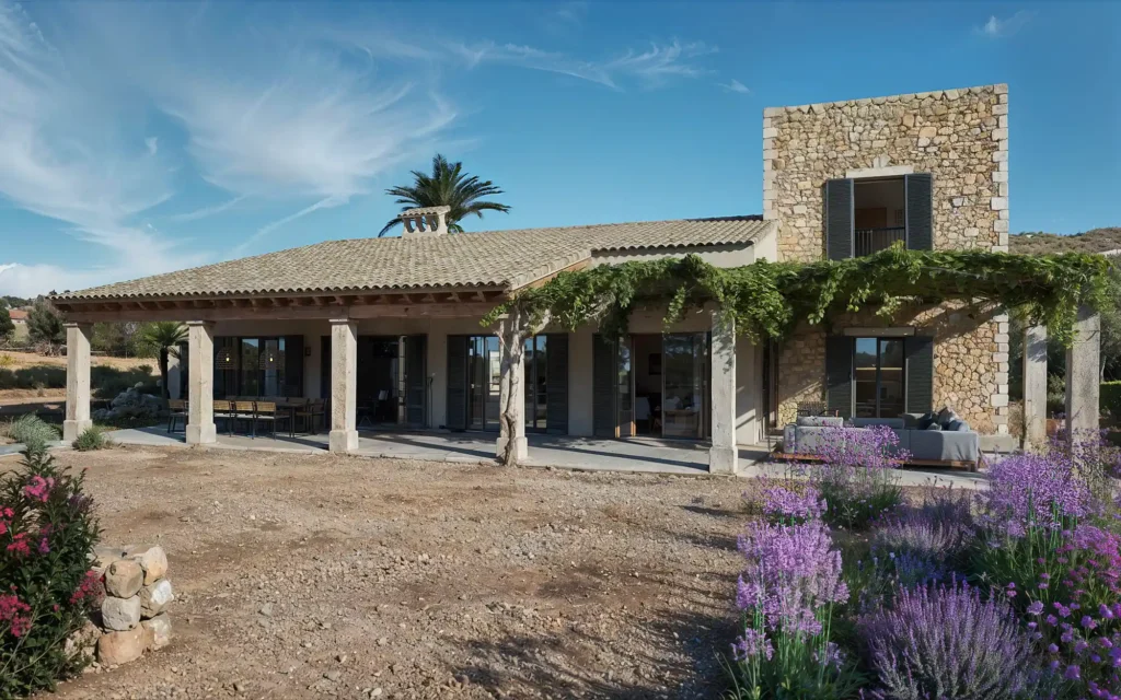 Renderizado para vivienda rústica