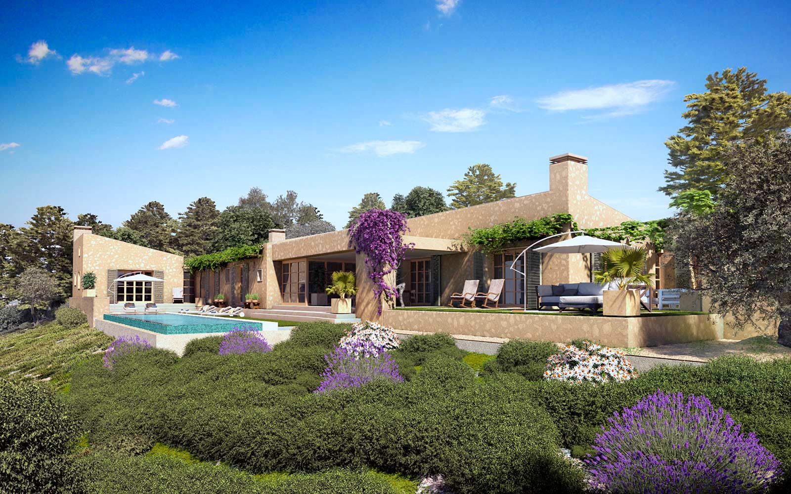 Renders for a country house in Son Macià, Mallorca