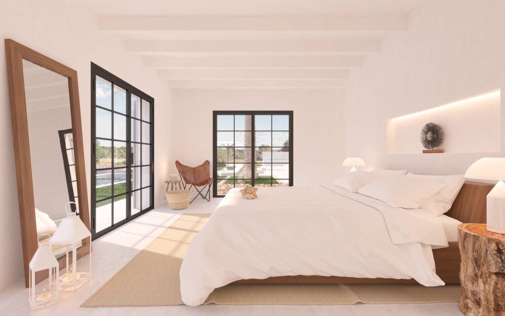 Renders para villa rústica en Deià